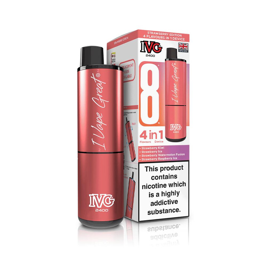 IVG 2400 Rechargeable Kit Strawberry Edition 