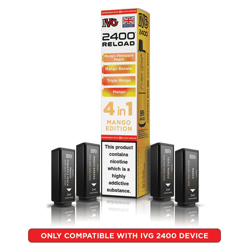  IVG 2400 Reload 4 Pod Pack Mango Edition 