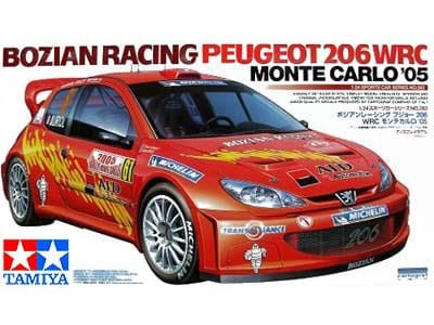 Tamiya 24283 Bozian Racing Peugeot 206WRC Montecarlo`05 1/24 Scale Kit