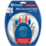 Swann SWPRO-30MTVF-GL Fire-Rated BNC Video/Power Extension Cable, 100ft