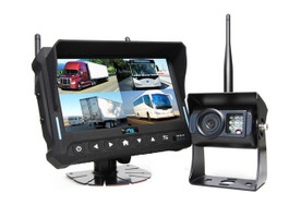 7" Wireless Monitor for Vehicles with Built-in DVR 4 Camera System