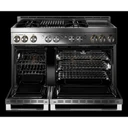 Jennair® 48" RISE™ Gas Professional-Style Range with Chrome-Infused Griddle and Infrared Grill JGRP748HL