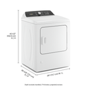 Whirlpool® 7.0 Cu. Ft. Top Load Gas Moisture Sensing Dryer with Steam WGD5050LW