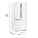 Whirlpool® 30-inch Wide French Door Refrigerator - 20 cu. ft. WRF560SFHW