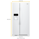 Whirlpool® 36-inch Wide Side-by-Side Refrigerator - 25 cu. ft. WRS335SDHW