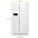 Whirlpool® 33-inch Wide Side-by-Side Refrigerator - 21 cu. ft. WRS331SDHW