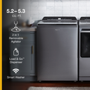 Whirlpool® 6.0 - 5.3 cu. ft. Top Load Washer with 2 in 1 Removable Agitator. WTW8127LC