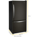 Whirlpool® 33-inch wide Bottom-Freezer Refrigerator - 22 cu. ft. WRB322DMHV