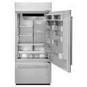 Kitchenaid® 20.9 Cu. Ft. 36" Width Built-In Stainless Bottom Mount Refrigerator with Platinum Interior Design KBBR306ESS