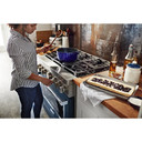 KitchenAid® 36'' Smart Commercial-Style Dual Fuel Range with 6 Burners KFDC506JIB