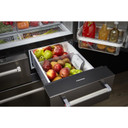 Kitchenaid® 25.8 Cu. Ft. 36" Multi-Door Freestanding Refrigerator with Platinum Interior Design and PrintShield™ Finish KRMF706EBS