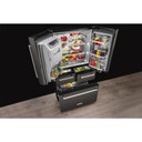 Kitchenaid® 25.8 Cu. Ft. 36" Multi-Door Freestanding Refrigerator with Platinum Interior Design and PrintShield™ Finish KRMF706EBS