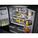 Kitchenaid® 25.8 Cu. Ft. 36" Multi-Door Freestanding Refrigerator with Platinum Interior Design and PrintShield™ Finish KRMF706EBS