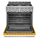 KitchenAid® 36'' Smart Commercial-Style Gas Range with 6 Burners KFGC506JYP