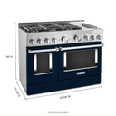 KitchenAid® 48'' Smart Commercial-Style Gas Range with Griddle KFGC558JIB