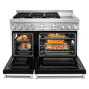 KitchenAid® 48'' Smart Commercial-Style Gas Range with Griddle KFGC558JBK