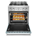 KitchenAid® 30'' Smart Commercial-Style Gas Range with 4 Burners KFGC500JMB