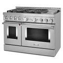 KitchenAid® 48'' Smart Commercial-Style Gas Range with Griddle KFGC558JSS