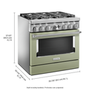 KitchenAid® 36'' Smart Commercial-Style Dual Fuel Range with 6 Burners KFDC506JAV