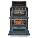 Kitchenaid® 30-Inch 5 Burner Gas Double Oven Convection Range KFGD500EBS