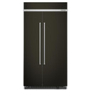 Kitchenaid® 25.5 Cu Ft. 42" Built-In Side-by-Side Refrigerator with PrintShield™ Finish KBSN702MBS