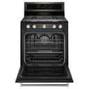 Kitchenaid® 30-Inch 5-Burner Gas Convection Range KFGG500EBS