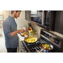 Kitchenaid® 30-Inch 5-Burner Gas Convection Range KFGG500EBS