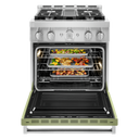 KitchenAid® 30'' Smart Commercial-Style Gas Range with 4 Burners KFGC500JAV