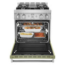 KitchenAid® 30'' Smart Commercial-Style Gas Range with 4 Burners KFGC500JAV