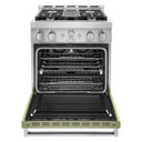 KitchenAid® 30'' Smart Commercial-Style Gas Range with 4 Burners KFGC500JAV