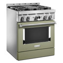 KitchenAid® 30'' Smart Commercial-Style Gas Range with 4 Burners KFGC500JAV