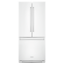 Kitchenaid® 20 cu. Ft. 30-Inch Width Standard Depth French Door Refrigerator with Interior Dispense KRFF300EWH