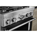 KitchenAid® 30'' Smart Commercial-Style Gas Range with 4 Burners KFGC500JBK