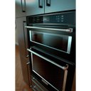 Kitchenaid® 30 Combination Wall Oven with Even-Heat™  True Convection (Lower Oven) KOCE500EBS