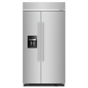 Kitchenaid® 25.1 Cu. Ft. 42 Built-In Side-by-Side Refrigerator with Ice and Water Dispenser KBSD702MPS