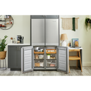 Kitchenaid® 19.4 cu. ft. 36-inch wide Counter-Depth 4-Door Refrigerator with PrintShield™ Finish KRQC506MPS