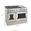 KitchenAid® 48'' Smart Commercial-Style Gas Range with Griddle KFGC558JMH