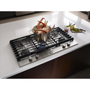 Kitchenaid® 36" 5-Burner Gas Cooktop with Griddle KCGS956ESS
