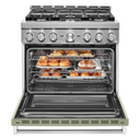 KitchenAid® 36'' Smart Commercial-Style Gas Range with 6 Burners KFGC506JAV