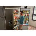 Kitchenaid® 24 Undercounter Refrigerator with Glass Door and Shelves with Metallic Accents and PrintShield™ Finish KURR314KBS