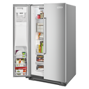 Kitchenaid® 24.8 cu ft. Side-by-Side Refrigerator with Exterior Ice and Water and PrintShield™ finish KRSF705HPS