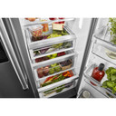 Kitchenaid® 19.9 cu ft. Counter-Depth Side-by-Side Refrigerator with Exterior Ice and Water KRSC700HBS