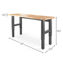 Gladiator® 6' (182.9 cm) Wide Adjustable Height Hardwood Workbench GAWB06HWEG