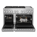 Jennair® NOIR™ 48" Dual-Fuel Professional Range with Chrome-Infused Griddle JDRP548HM Jennair® NOIR™ 48" Dual-Fuel Professional Range with Chrome-Infused Griddle JDRP548HM