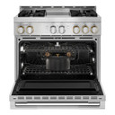 Jennair® 36" RISE™ Gas Professional-Style Range with Chrome-Infused Griddle JGRP536HL
