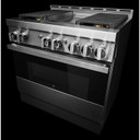 Jennair® 36" NOIR™ Gas Professional-Style Range with Chrome-Infused Griddle JGRP536HM