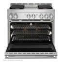 Jennair® 36" NOIR™ Gas Professional-Style Range with Chrome-Infused Griddle JGRP536HM