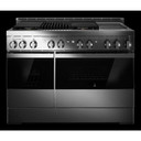 Jennair® 48" NOIR™ Gas Professional-Style Range with Chrome-Infused Griddle and Infrared Grill JGRP748HM