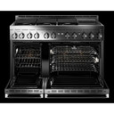 Jennair® 48" NOIR™ Gas Professional-Style Range with Chrome-Infused Griddle JGRP548HM