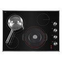 Jennair® 30"  Lustre Stainless Radiant Glass Cooktop with Halo-Effect Knobs JEC3430HS